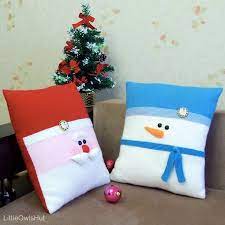 Christmas xmas soft cushion covers pillow cases velvet home sofa car throw decor. 176 Knitting Pattern Santa And Snowman Christmas Pillow Cases With Pillows Amigurumi Pdf File By Zabelina