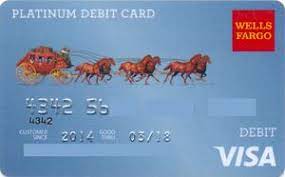 Bank Card Wells Fargo Platinum Debit Wells Fargo United States Of America Col Us Vi 0082 03