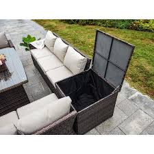 Each chair is made with an aluminum frame that's designed to stand up to water and uv light. Moda Furnishings Sofa Set Of 1403b In Brown 7 Piece Metal Frame Patio Conversation Set With Moda Furnishings Cushion S Included Lowes Com In 2021 Outdoor Patio Furniture Sets Patio Furniture Storage Outdoor Patio