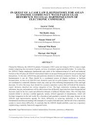 Ec rep is a natural or one that is legalized and established within the eu, who has received and european representative is authorized to register non european manufacturer and medical device. Pdf In Quest Of A Case Law E Repository For Asean Economic Community With Particular Reference To Legal Harmonization Of Electronic Commerce