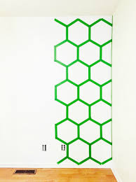 I love a graphic wall treatment, and a hexagon pattern is especially fun. Painted Wall Ideas Diy Ombre Hexagon Wall Thistlewood Farm