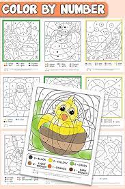 Lion color by number picture. Free Printable Color By Number Worksheets Itsybitsyfun Com