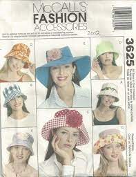 Mccalls 3625 Hat Patterns To Sew Hat Fashion Mccalls Sewing Patterns