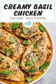 Italian Basil Chicken With Creamy Pan Sauce Recipe In 2021 Healthy Chicken Dinner Easy Chicken Recipes Basil Chicken