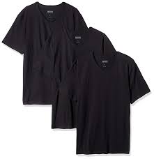 Boss Hugo Boss Mens 3 Pack V Neck Regular Fit Short Sleeve T Shirts