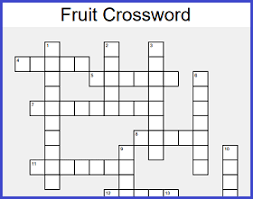 You have my permission to share and print the crosswords for any purpose except sell them. Free Fruit Crossword Puzzle