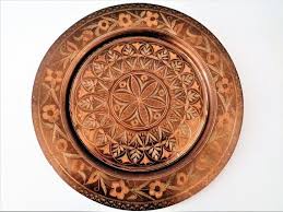 Engraved Copper Plate Decorative Hanging Plate Hand Engraved Copper Plated Hand Engraving Oriental Art