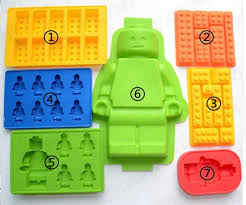 Holes Lego Mini Figure Robot Ice Cube Tray Mold Chocolate Cake Jelly Jello Silicone Mold Fondant Moulds Cake Tools Lego Molds Lego Cake Lego