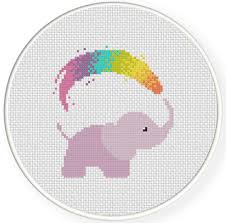 1 x pattern in color blocks 1 x pattern in color symbols. Rainbow Shower Cross Stitch Pattern Daily Cross Stitch