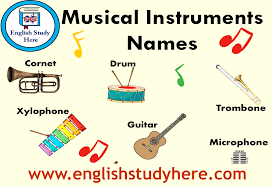 Perhaps you're looking for the perfect middle name alluding to harmony? Musical Instruments Names And Pictures English Study Here