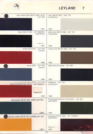 leyland paint chart color reference