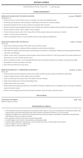A set of clear rules for the cv format. Research Laboratory Technician Resume Sample Mintresume