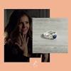 Vampire diaries elena's daylight new ring 925 sterling silver real lapis lazuli. 1