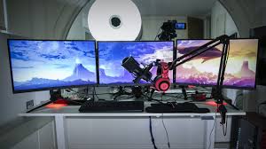 Razer Kraken Pro V2 Oval Ear Cushions Analog Gaming Headset Razer Pewdiepie Kraken Pro V2 Analog Gaming Headset For Pc Xbox One And Playstation 4 Oval Ear Cushions Neon Red Want T Desk Setup Video Game Rooms Setup