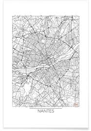 Nante's is famed for its. Nantes Minimalistische Stadtkarte Poster Juniqe
