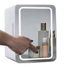 Mini Makeup Fridge 8l Portable Cosmetic Refrigerator Glass Panel And Led Lighting Cooler Warmer Freezer Used For Beauty Skin Care In Home Car Amazon Ae Appliances