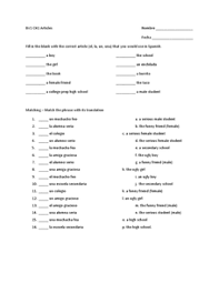 Spanish online worksheet for spanish 1a. Spanish Definite Articles Lesson Plans Worksheets Lesson Planet