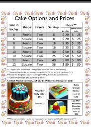 Cake Price Sheet Pricing For A Home Bakery Good To Know