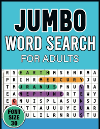 JUMBO WORD SEARCH PUZZLES FOR ADULTS: Large Print Word Search Puzzles For  Seniors & Adults