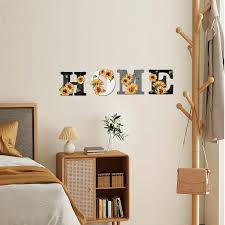 sunflower wood sunflower wall decor home letters