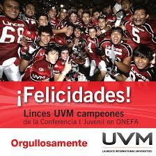 Felicitaciones A Nuestros Linces Campeones De La Categoria Juvenil Conferencia 1 En La Onefa Orgullouvm Campeones Juveniles Futbol Americano