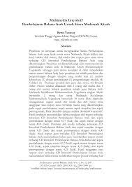 Maybe you would like to learn more about one of these? Pdf Multimedia Interaktif Pembelajaran Bahasa Arab Untuk Siswa Madrasah Aliyah