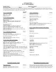 General Econ Advisement Sheet May 12 Gi Both Page Pdf Advisement Sheet B A In Economics Student Name Student Id Number Declaration Date Phone Email Course Hero