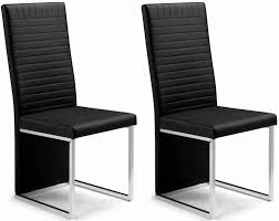 With placemats and coaster set. Julian Bowen Tempo Black Faux Leather Dining Chair Pair Cfs Furniture Uk