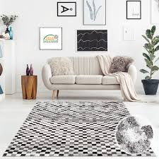 Ein neuer teppich im jugendzimmer. Teppich Meliert Kurzflor Flachflor Laufer Modern Abstrakt Karo Muster Trendiges Design Wohnzimmerteppich Jugendzimmer Myshop24