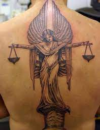 Justice Angel Tattoo Best Angel Tattoos Cool Angel Tattoo Designs And Ideas For Men Guardian Angels Warr Libra Tattoo Angel Tattoo Designs Balance Tattoo