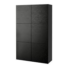 Besta Storage Combination With Doors Black Brown Laxviken Black 47 1 4x15 3 4x75 5 8 Ikea Ikea Cheap Furniture Stores Furniture Disposal