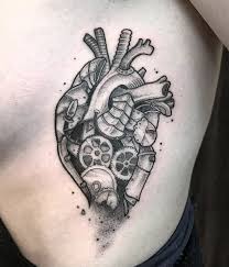 Here is another steampunk inspired heart tattoo design, this time with steampunk wings to boot. Mechanical Heart For The Strong Eva Hagen Tattoo Facebook