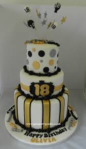 21st Birthday Sheet Cake Ideas 18th Birthday Cake Gold Silver Black Theme 21st Birthday Cakes 18th Birthday Cake Birthday Cake For Him