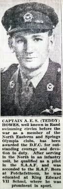 SAAF Captain Arthur Edwin Stuart Howes, seconded to 106 and later 97  Pathfinder Squadron RAF, awarded the DFC.