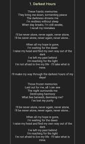 Darkest Hours Pt 1 Stratovarius Meaningful Lyrics Bring Me Down Never Alone