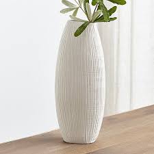 Alura Cream Tall Vase Reviews Crate And Barrel Tall Vases Large White Vase Vases Decor