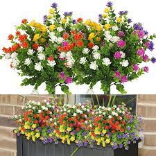 Maybe you would like to learn more about one of these? Buy 10 Bundles Artificial Flowers Outdoor Fake Flowers For Home Decoration Uv Resistant Faux Plastic Greenery Shrubs Plants For Hanging Garden Porch Window Box Decor In Bulk Wholesale 5 Colors Online In