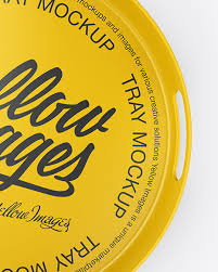 Download Glossy Food Tray Mockup In Indoor Advertising Mockups On Yellow Images Object Mockups Yellowimages Mockups