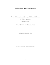 Where α is the angle between the direction of the uid velocity and the 9—vector calculus 1. Download Vector Calculus Linear Algebra And Differential Forms Solution Manual Pdf Genial Ebooks