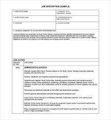 Free 9 Sample Job Description Templates In Pdf Ms Word