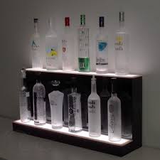 2 Tier High Profile Led Display Shelf Liquor Bottle Displays Bottle Display Display Shelves Liquor Shelf