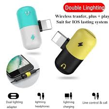 2 In 1 Iphone Double Lightning Splitter Adapter Headphone Audio Charger For Ios Lastest System Wish