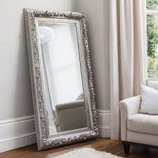 Full length mirror with lights 63x20, led body mirror, free standing floor mirror, wall mounted hanging lighted mirror, full size tall vanity mirror, large dressing mirror for bedroom, black. Silver Ornate Edmond Full Length Mirror 184 X 93cm Exclusive Mirrors