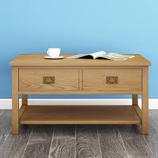 Coffee table with storage drawers, dark oak overstock $ 574.49. Fast Delivery Paldin Modern Large Coffee Table With 2 Large Drawers And Shelf Oak Finish Solid Wooden Rectangular Shaped Lounge Storage Living Room Furniture Kitchen Home Hot Sports Www Misrtalateen Com