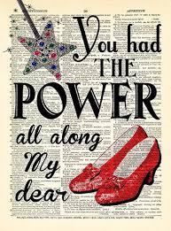 You Had The Power All Along My Dear Wizard Of Oz Wordstoliveby Quoteble Affiliate Positivequotes Quote Posters Wizard Of Oz Quotes Wizard Of Oz