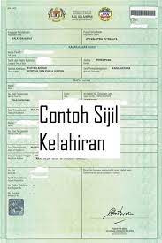 As is kelahiran in english? Sijil Kelahiran In English