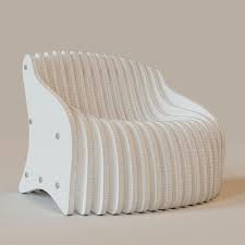 Parametric Armchair 3d Model Chair Design Wooden Furniture Design Modern Futuristic Furniture