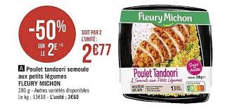 Offre Poulet Tandoori Semoule Aux Petits Legumes Fleury Michon Chez Geant Casino