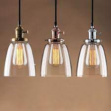 Adjustable Vintage Industrial Pendant Lamp Cafe Glass Brass Chrome Shade Light Twofaces Modern Pendant Lamp Shade Kitchen Pendant Lighting Pendant Lamp