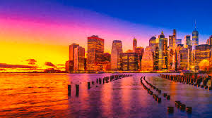 This tier also allows you to download my csp files for my artwork. New York City Sunset Skyline Painting By Safran Fine Art